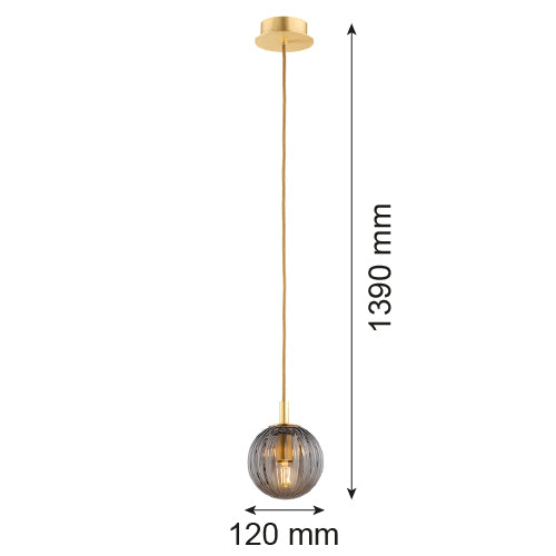Argon Paloma 1L pendant lamp E14 H 139cm