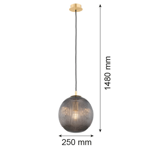 Argon Paloma 1L pendant lamp E27 H 148cm