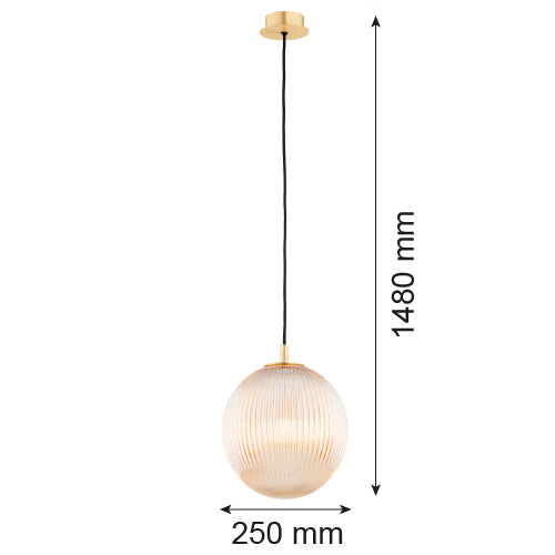 Argon Paloma 1L pendant lamp E27 H 148cm