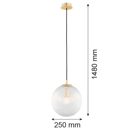 Argon Paloma 1L pendant lamp E27 H 148cm