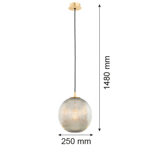 Argon Paloma 1L pendant lamp E27 H 148cm