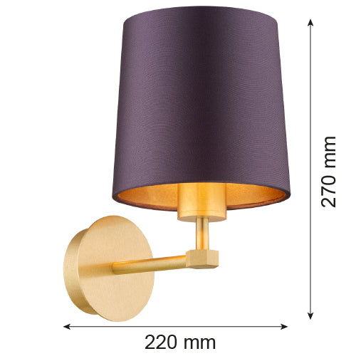Argon Princeton 1L wall sconce lamp E27 H 27cm