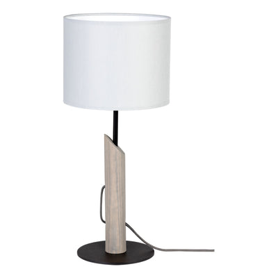 Colette Grey Table Lamp 1xE27 Max.40W Black/Gray Stained Pine//Black/Gray