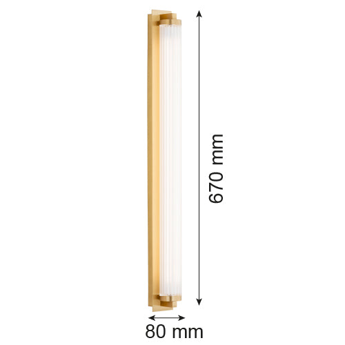 Argon Hampton 1L wall lamp H 153cm