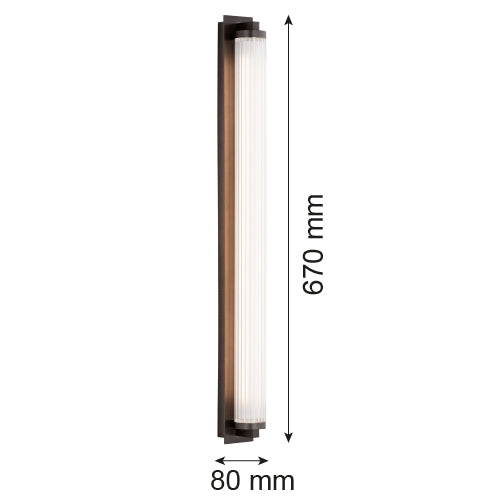 Argon Hampton 1L wall lamp H 153cm