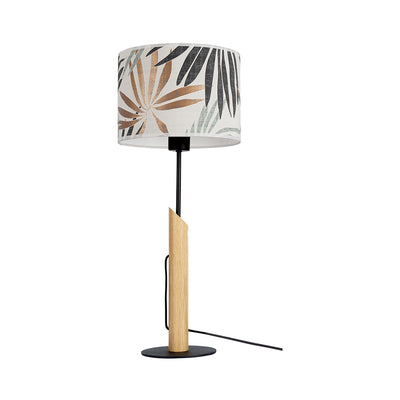 Hoja Table Lamp 1xE27 60W Black/Oiled Oak/Multicolor