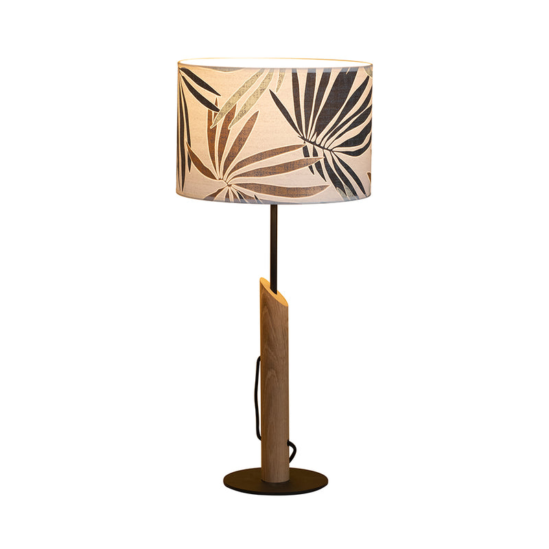 Hoja Table Lamp 1xE27 60W Black/Oiled Oak/Multicolor