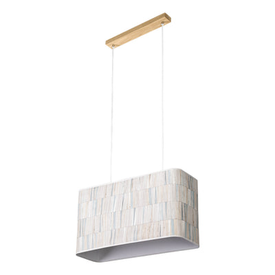 Malo Pendant Lamp 2xE27 Max.40W Oiled Oak/Transparent PVC/Multicolor