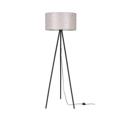 Mateo Floor Lamp 1xE27 Max.60W Black/Black PVC/Beige