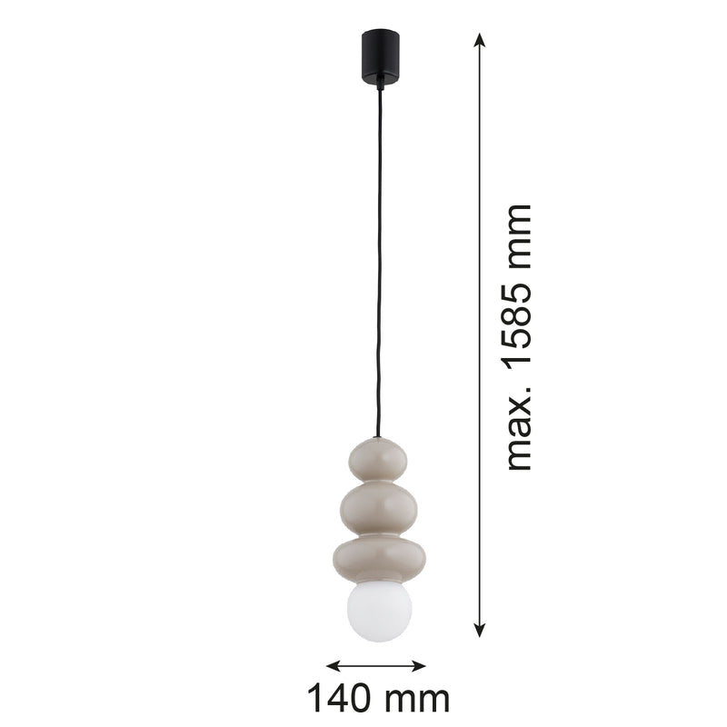 Argon Orlando Plus 1L pendant lamp G9 H 158.5cm