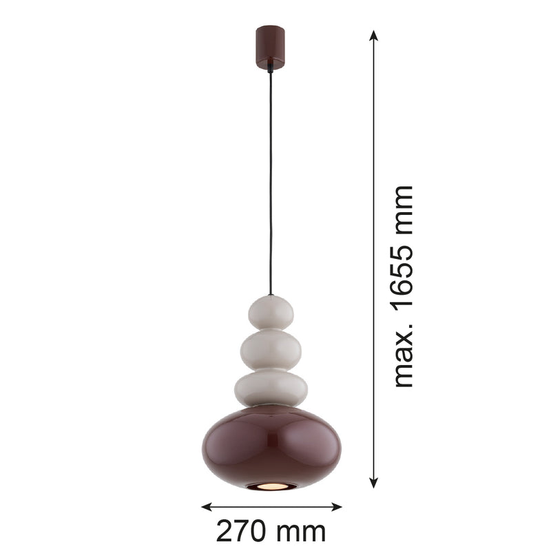 Argon Diego 1L pendant lamp GU10 H 165.5cm
