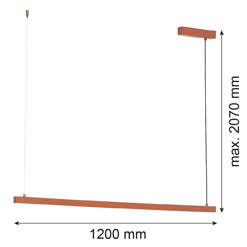 Argon Miami 1L track lighting lamp W 120cm