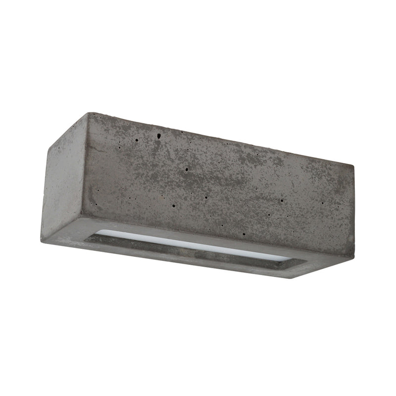 Block Wall Lamp 1xE27 Max.40W Gray/Frosted