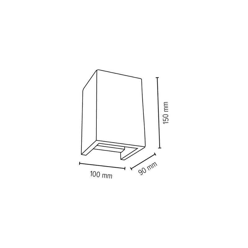 Block Wall Lamp 2xGU10 Max.6W Gray