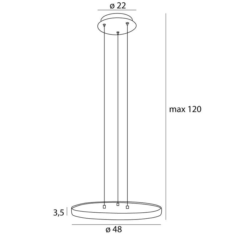 Maxlight Vik 1L pendant lamp D 48cm