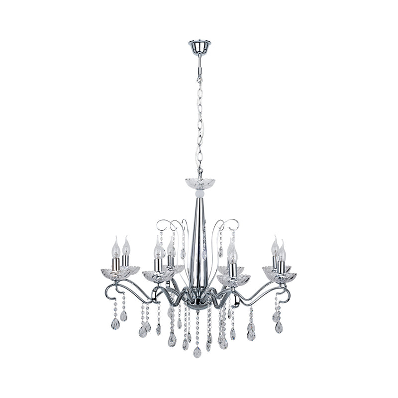 Alessa Chandelier 8xE14 40W Chrome/Transparent