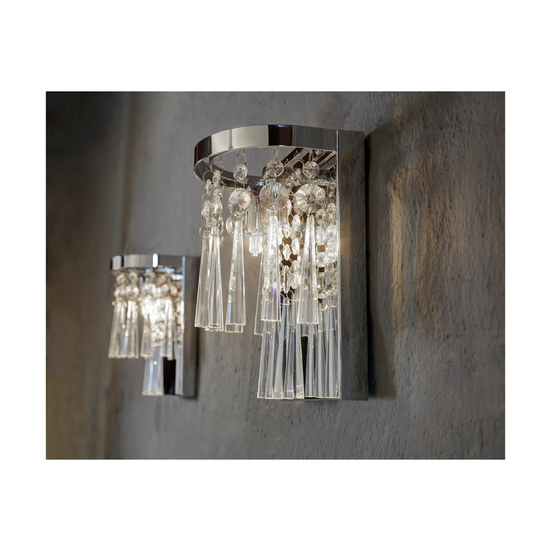 Luxoria Wall Lamp Incl. 2xG9 3W Chrome/Transparent