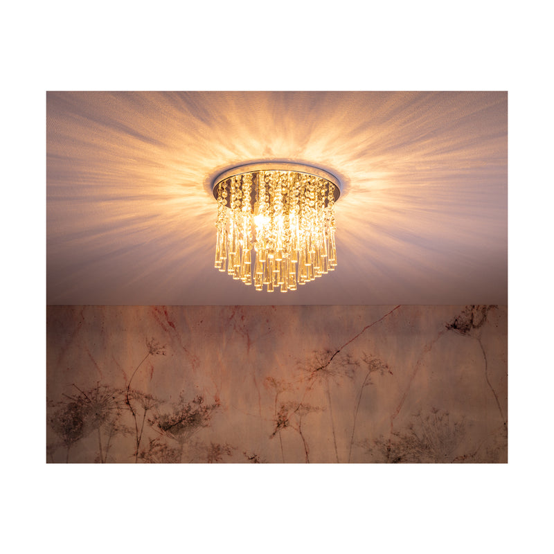 Luxoria Ceiling Lamp Incl. 4xG9 3W Chrome/Transparent