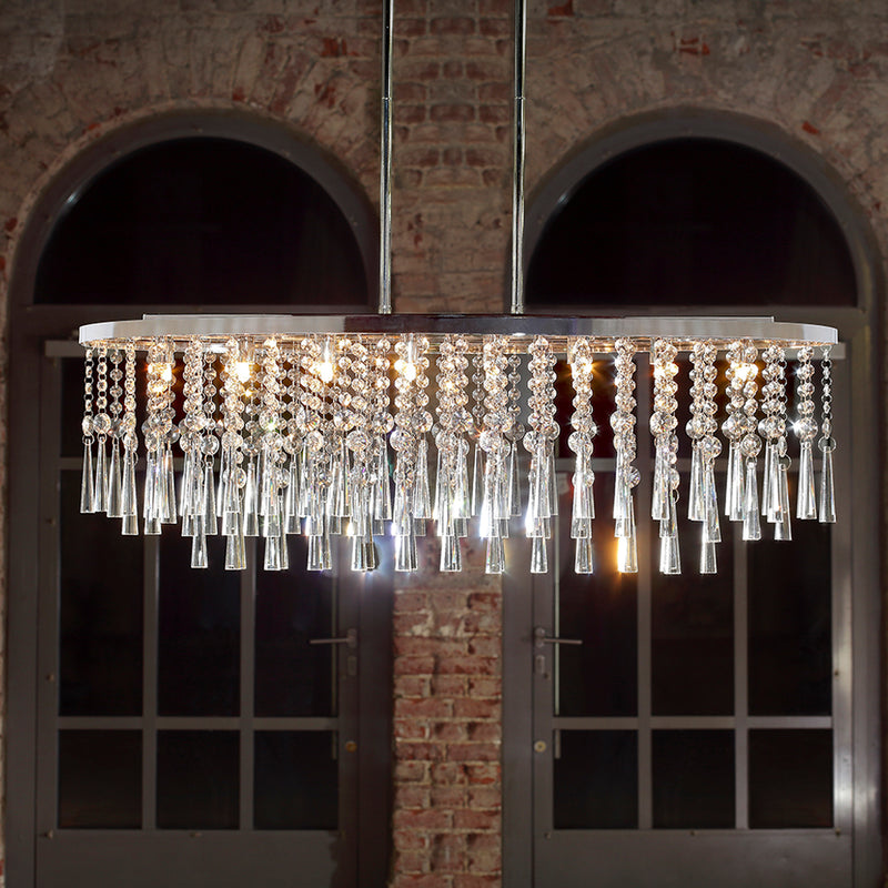 Luxoria Pendant Lamp Incl. 8xG9 3W Chrome/Transparent