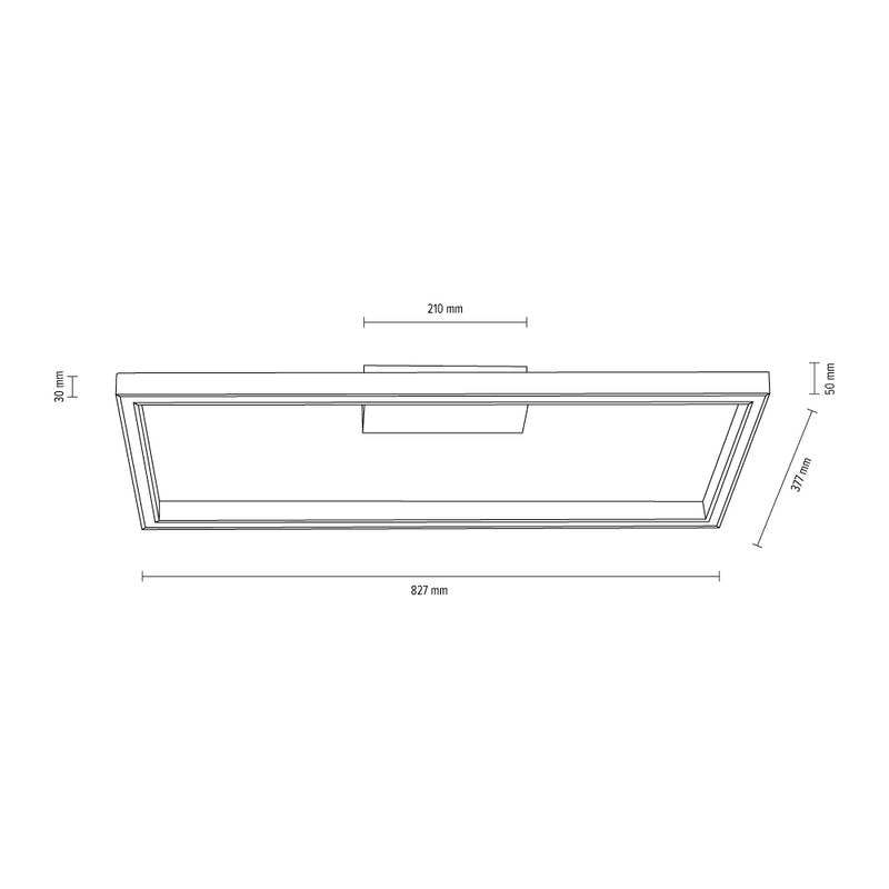 Ramme Ceiling Lamp 1xLED 24V Integrated, 34W Oiled Oak/Remote Control