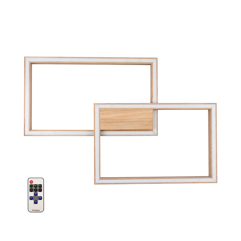 Ramme Ceiling Lamp 1xLED Integrated, 48W Oiled Oak/Dimmer/Remote Control