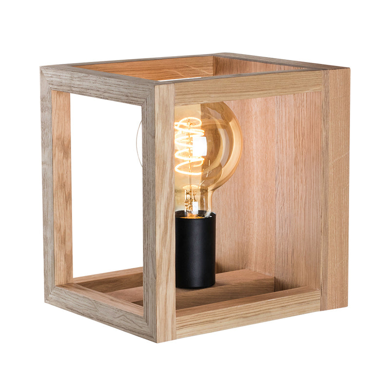 Kago Wall Lamp 1xE27 Max.40W Oiled Oak/Black