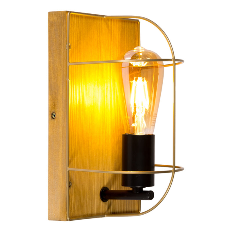 Netuno Pendant 1xE27 Max. 60W Black / Oiled Oak