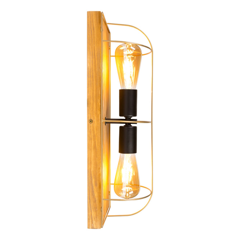 Netuno Pendant 3xE27 Max. 60W Black / Oiled Oak