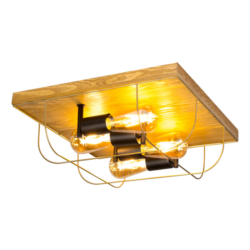 Netuno Pendant 3xE27 Max. 60W Black / Oiled Oak