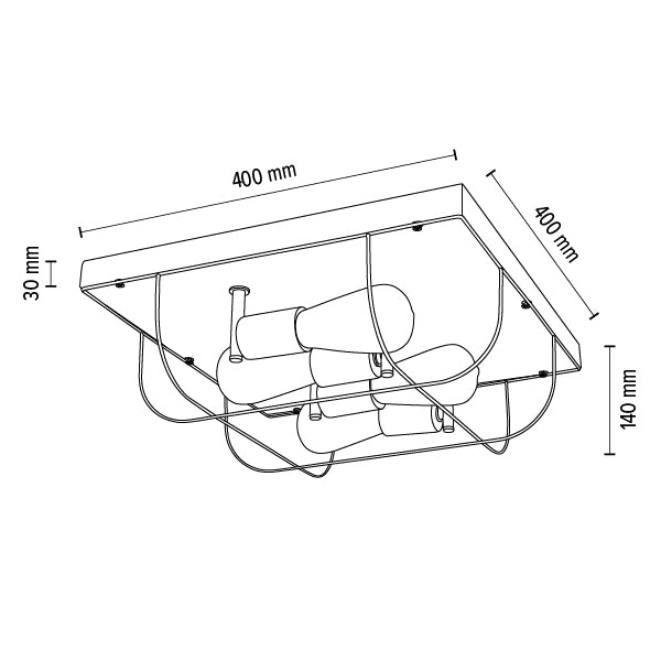 Britop Lighting Netuno 3L plafonnier E27, L 40cm