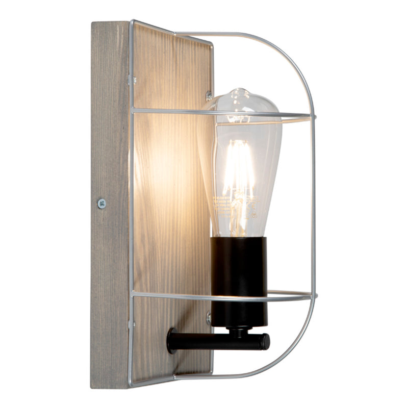 Netuno Table Lamp 1xE27 Max.25W Oiled Oak/Black