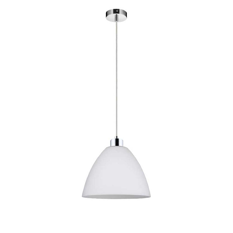 Globe Hanging Lamp 1xE27 Max.60W Chrome / White