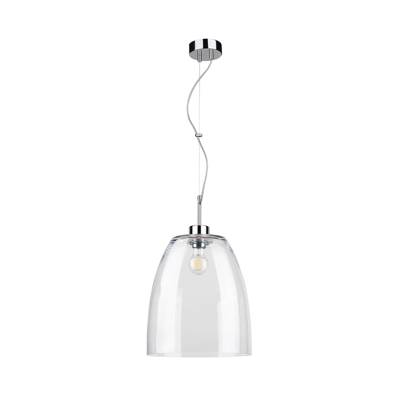 Campana Pendant Lamp 1xE27 Max.60W Chrome/Transparent/Transparent