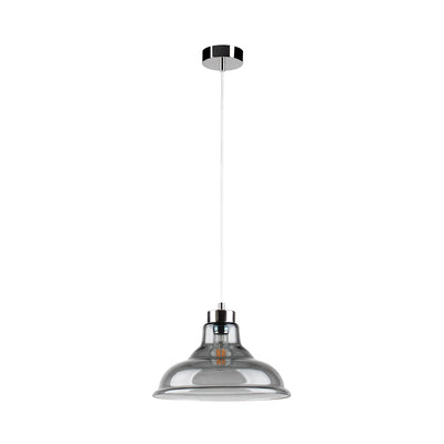 Avino Pendant Lamp 1xE27 Max.60W Chrome/Transparent/Smoked Glass