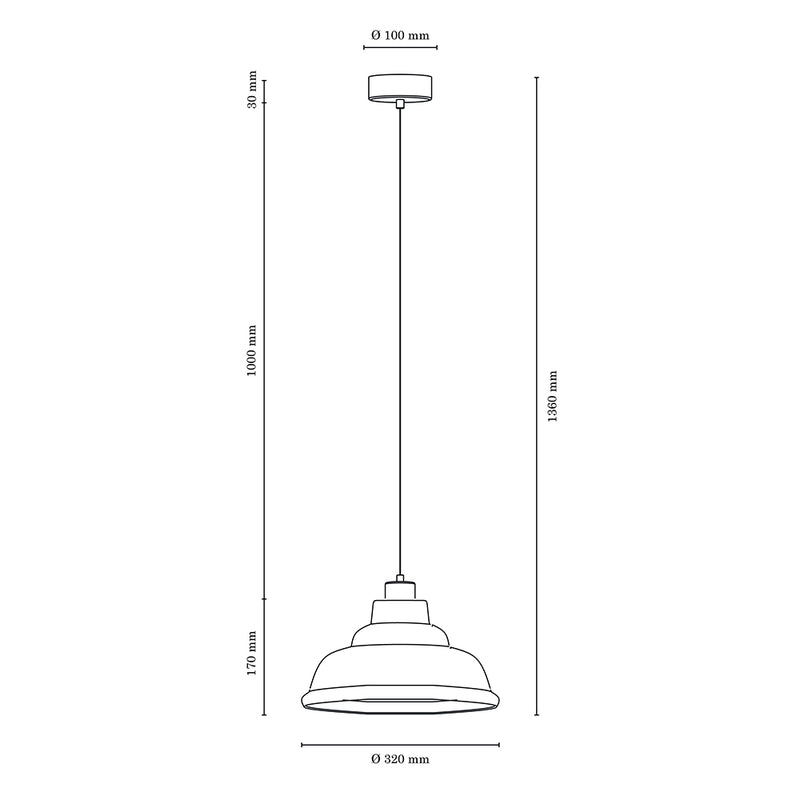 Avino Pendant Lamp 1xE27 Max.60W Chrome/Transparent/Smoked Glass