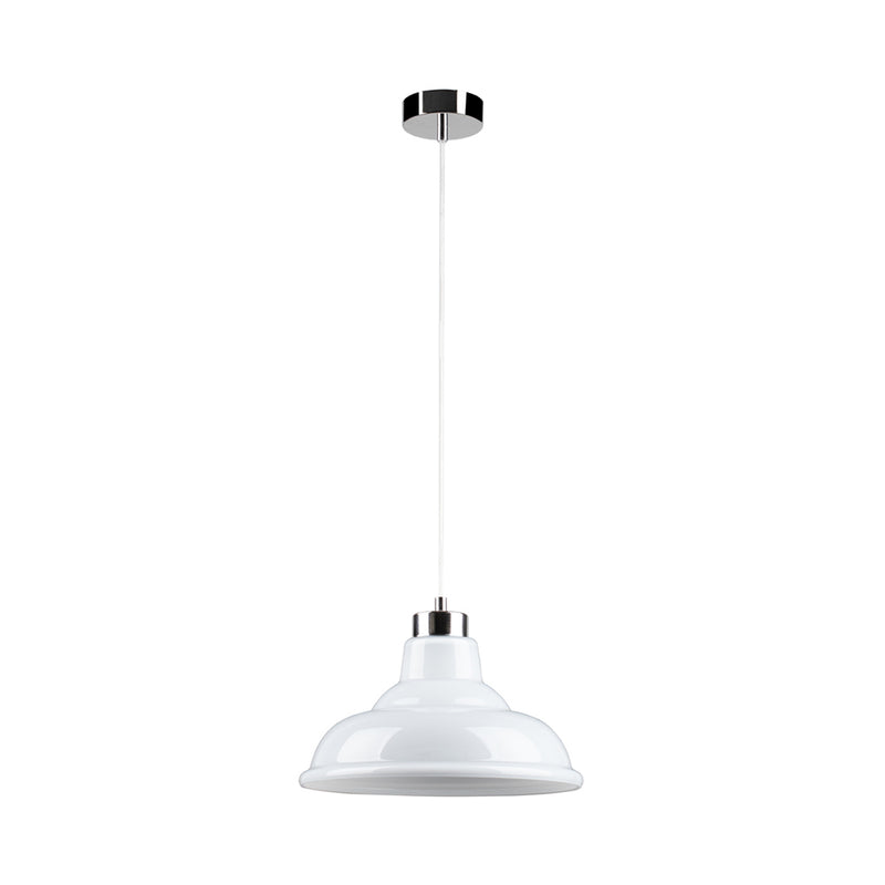 Avino Pendant Lamp 1xE27 Max.60W Chrome/Transparent/White