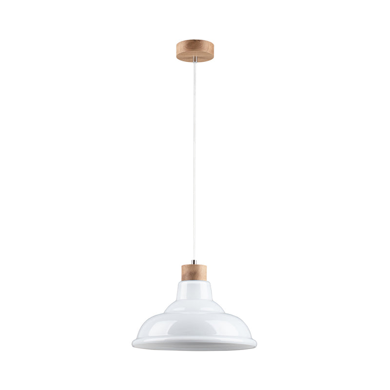 Avino Pendant Lamp 1xE27 Max.60W Oiled Oak/Transparent/White