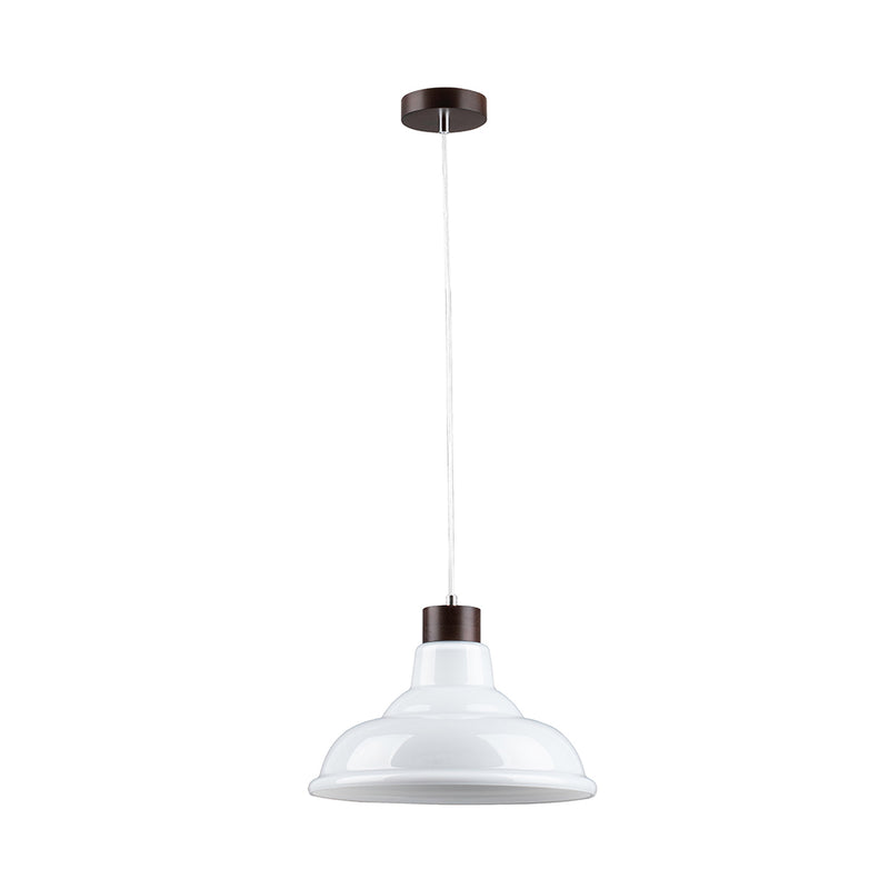 Avino Pendant Lamp 1xE27 Max.60W Walnut/Transparent/White