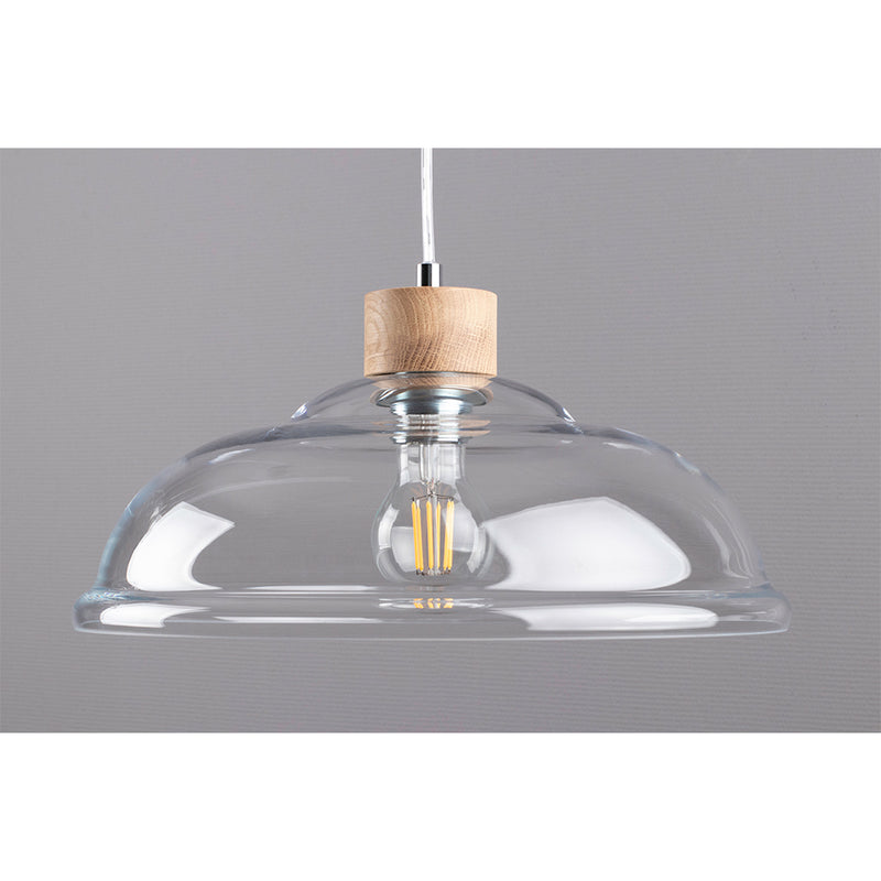 Molde Pendant Lamp 1xE27 Max.60W Chrome/Transparent/Transparent