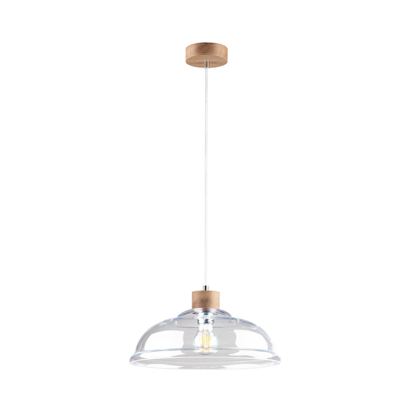 Molde Pendant Lamp 1xE27 Max.60W Oiled Oak/Transparent/Transparent