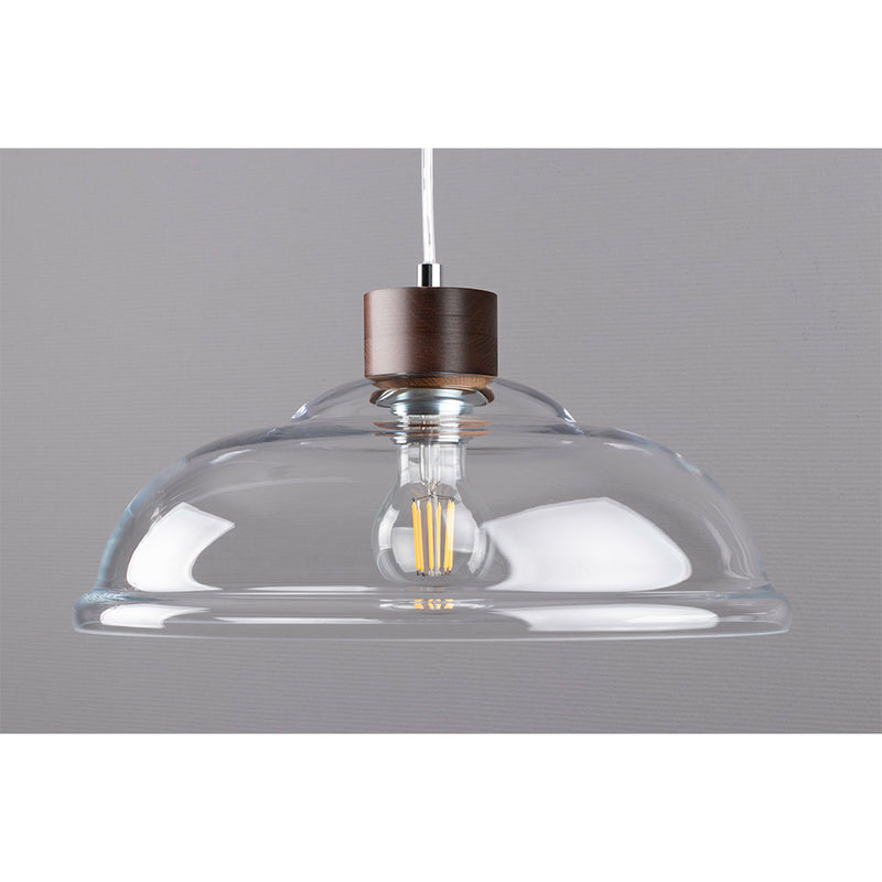 Molde Pendant Lamp 1xE27 Max.60W Chrome/Transparent/Transparent