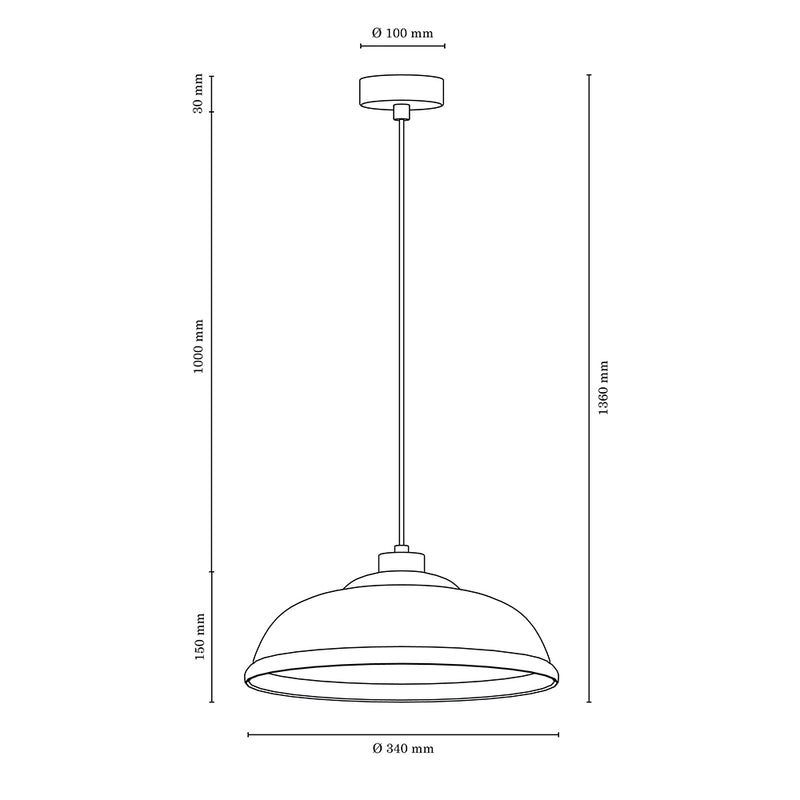 Molde Pendant Lamp 1xE27 Max.60W Chrome/Transparent/Transparent