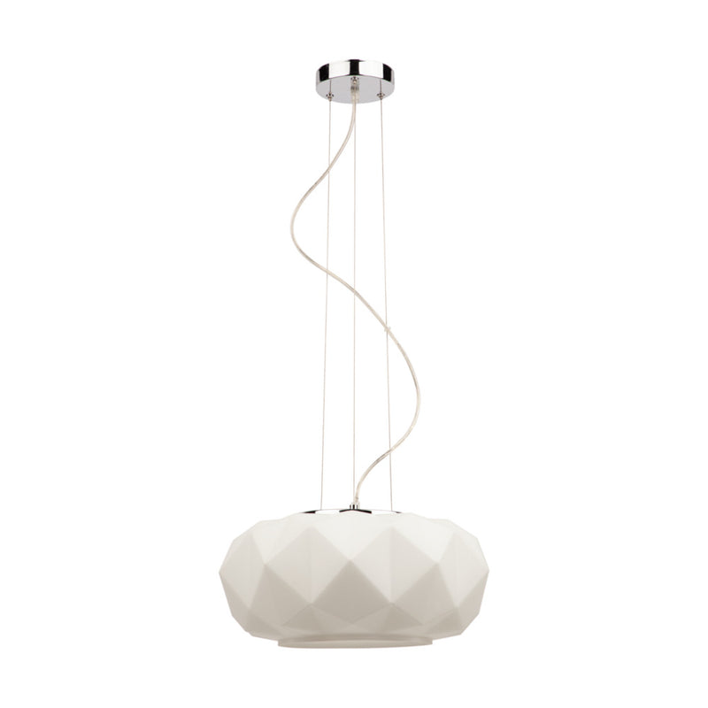 Terra Pendant Lamp 1xE27 Max.60W Chrome/Transparent/White