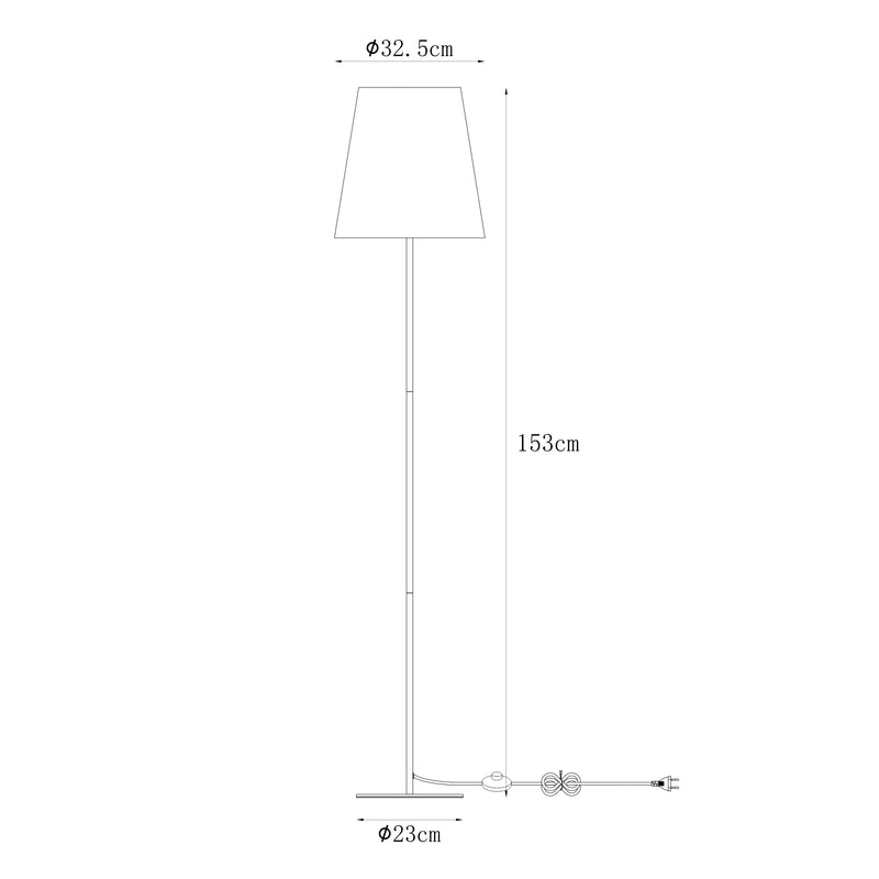 Floor lamp Zumaline RIVA 1 x E27 40W metal