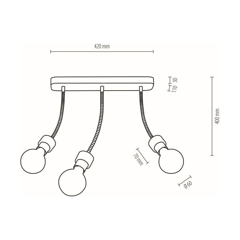 Britop Lighting Allumer 3L plafondlamp E27, B 42cm