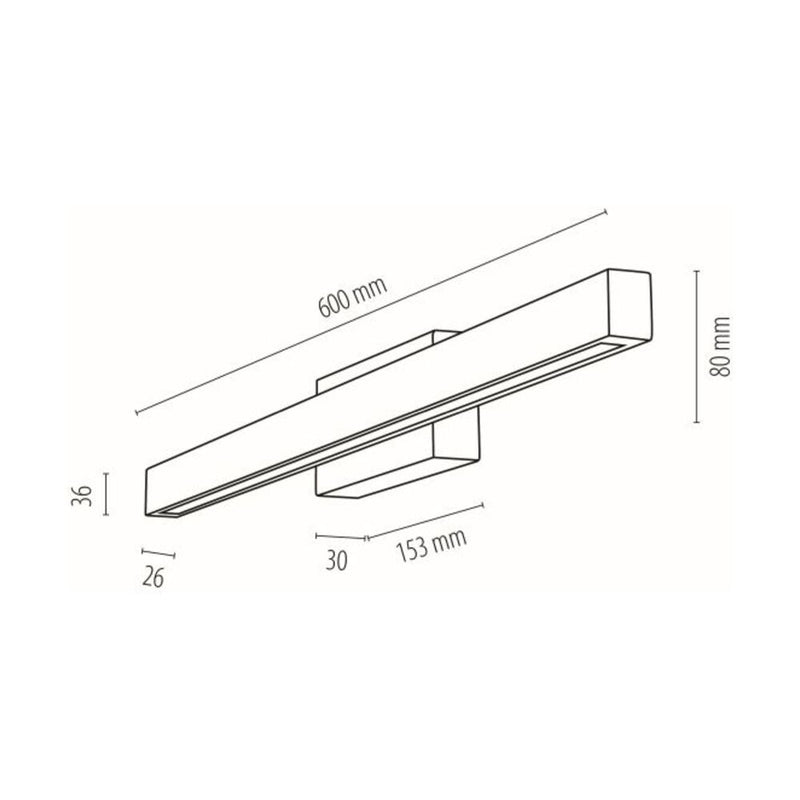 Aqua Viva Wall Lamp Incl. 1xLed 24V Integrated 6W Black/Oiled Oak IP44