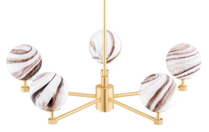 Argon Aruba 5L chandelier E14 H 74cm