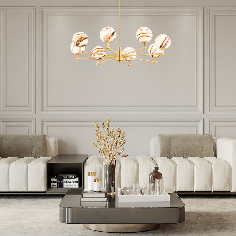 Argon Aruba 8L chandelier E14 H 74cm