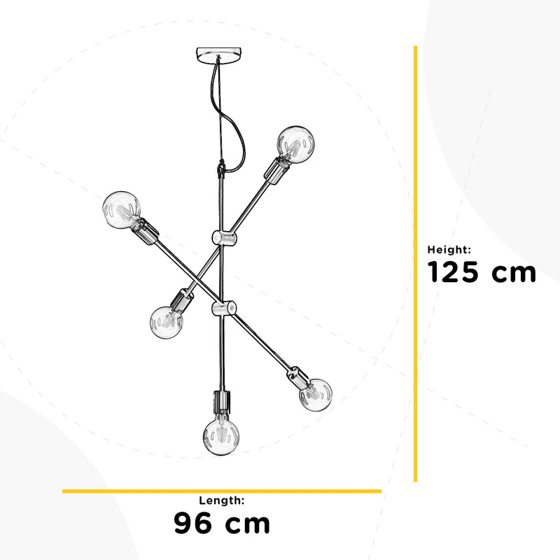 Onli Lighting Aste 5L pendant lamp E27 D 80cm