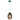 Azzardo ELBA pendant lamp 1L, black, E27